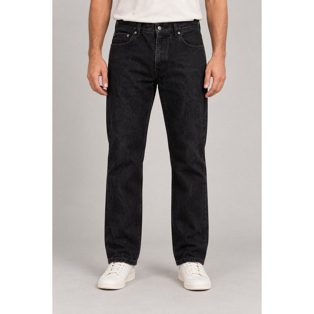 Levi's 505 Regular Fit Straight Leg Jeans Mens 38x30 Black Denim